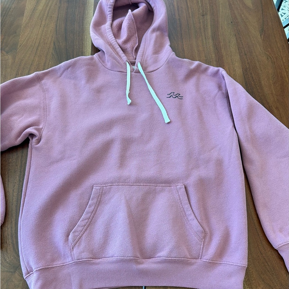 Billabong Pink Pullover Hoodie with White Drawstrings